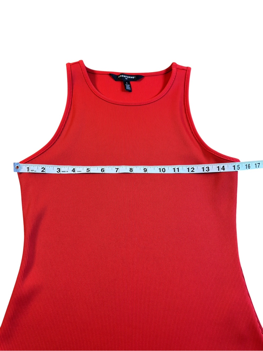 WHBM FORME Ribbed Stretch Tank Top Red Size L NWOT - Picture 6 of 8
